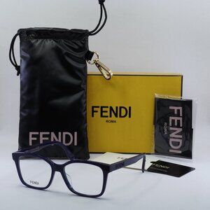 Fendi FE50016I 090 Square Eyeglasses - Midnight Blue 52mm